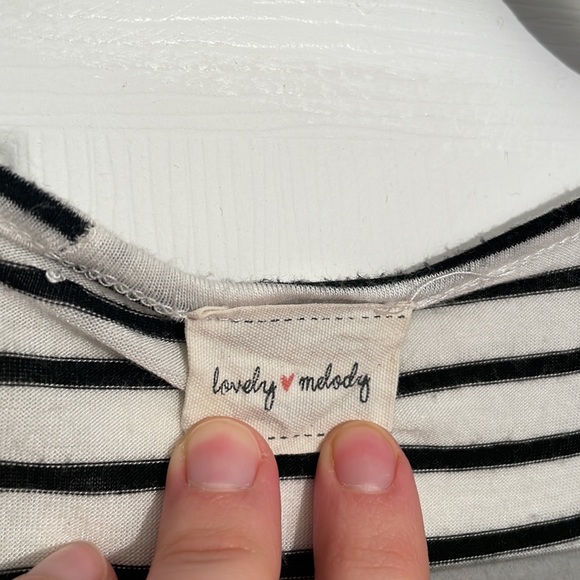 Lovely Melody Striped/Camo Color block T-Shirt - Picture 2 of 5